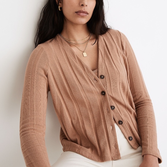 Nwt Madewell Ribbed Sweater Knit Cardigan Size XXS - Picture 2 of 8
